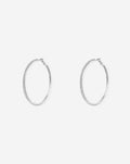 BIG DIAMOND HOOP EARRINGS SILVER 1