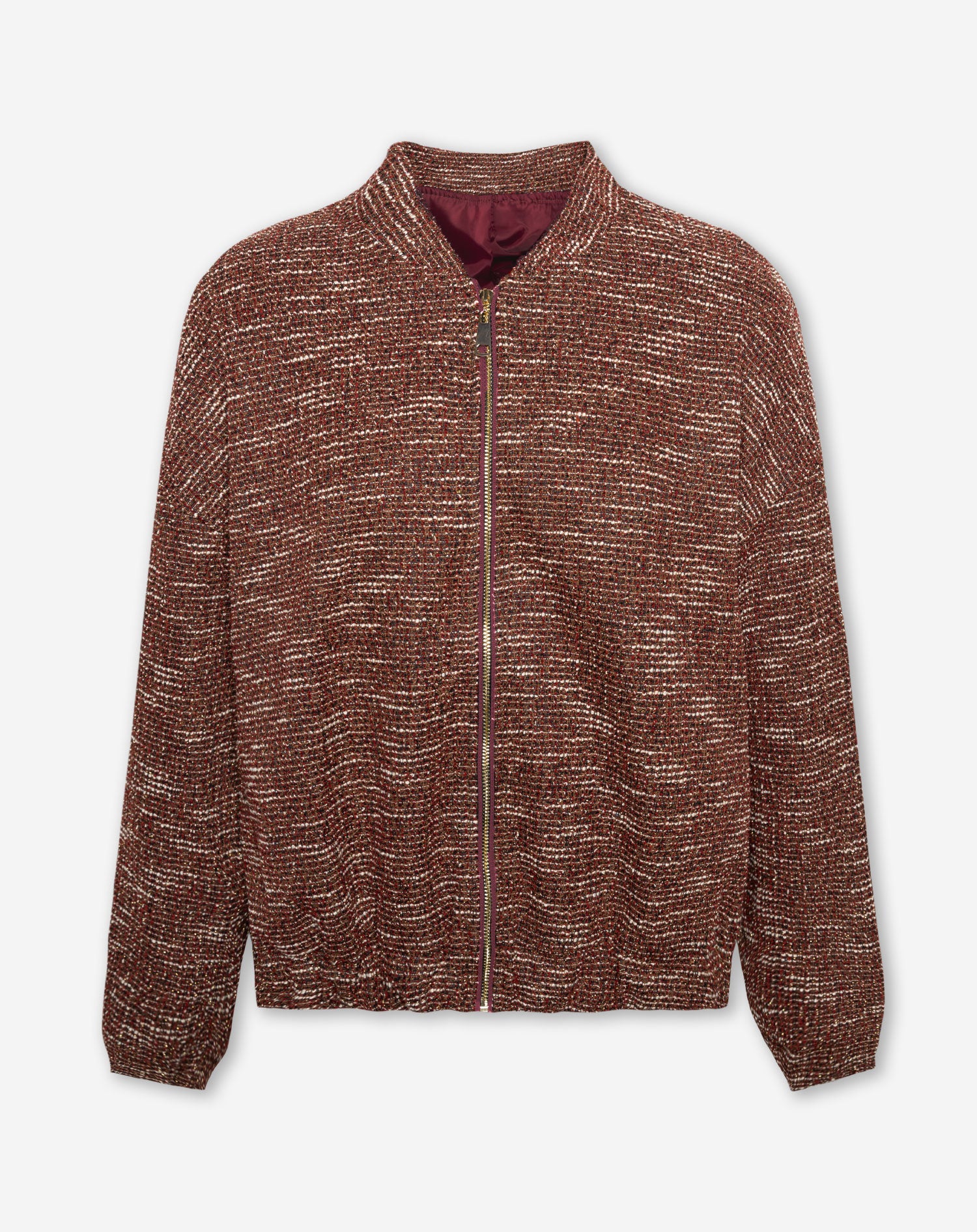 JANE BOUCLE BOMBER BURGUNDY