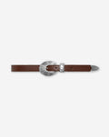 BILLIE WESTERN BELT DARK BROWN