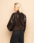 LIZ PU BALLOON JACKET BRUIN