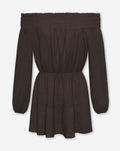 MOUSSELINE OFF SHOULDER DRESS BRUIN