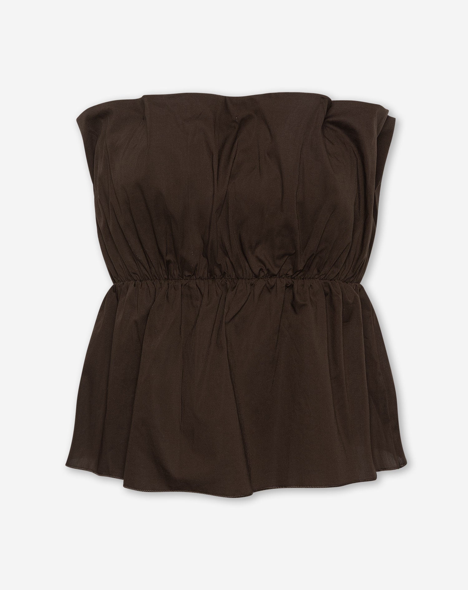 FANCY PEPLUM TOP DONKERBRUIN