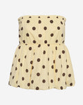 DOT PEPLUM RUFFLE TOP BOTERGEEL
