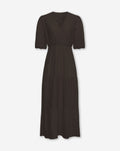 LOIZA FLOWER MOUSSELINE MAXI DRESS BROWN
