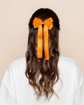SMALL SATIN BOW HAIRCLIP ORANJE