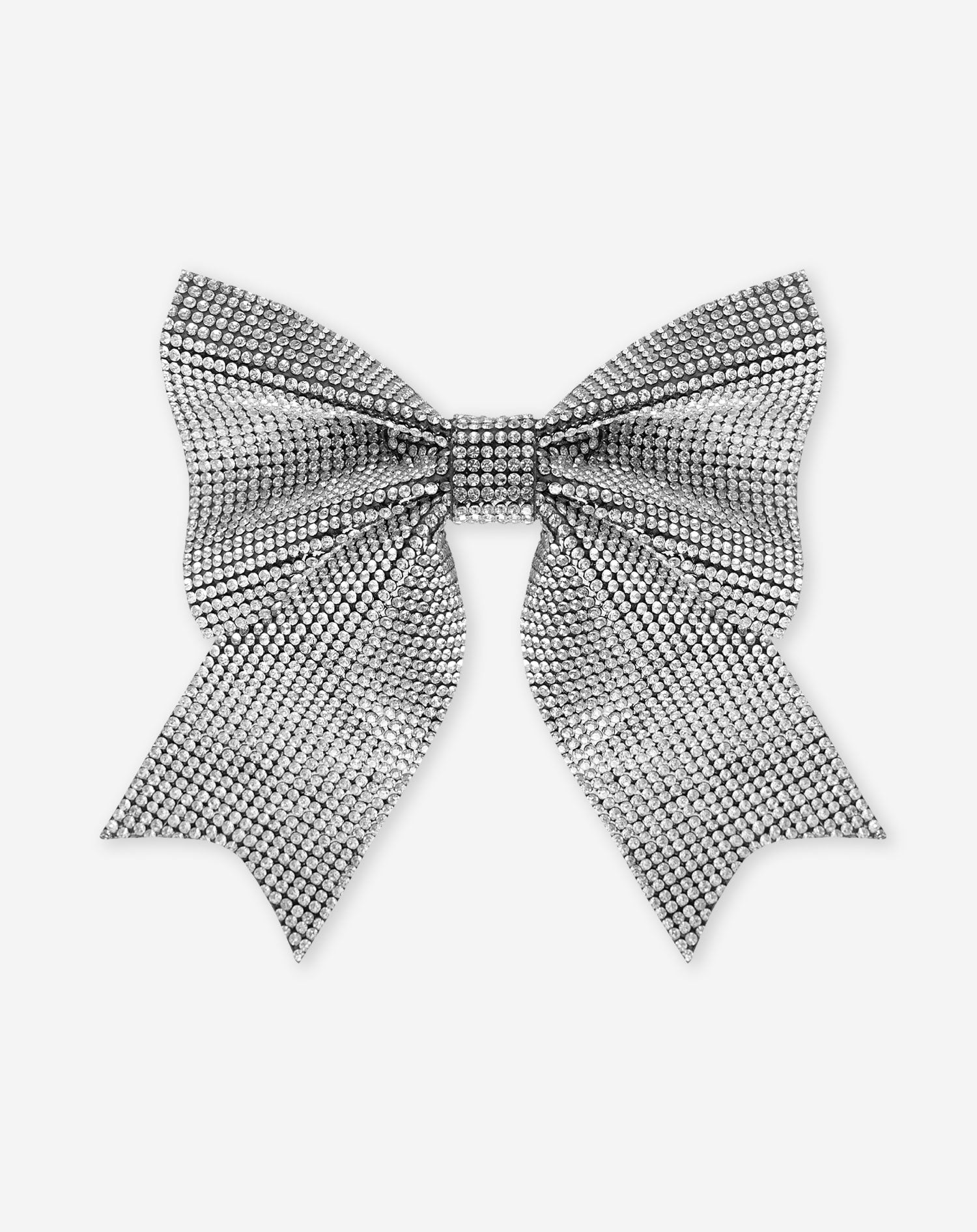 DIAMOND BOW HAIRCLIP SILVER