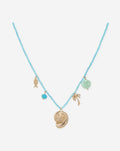 MIKKIE BEADS NECKLACE BLAUW
