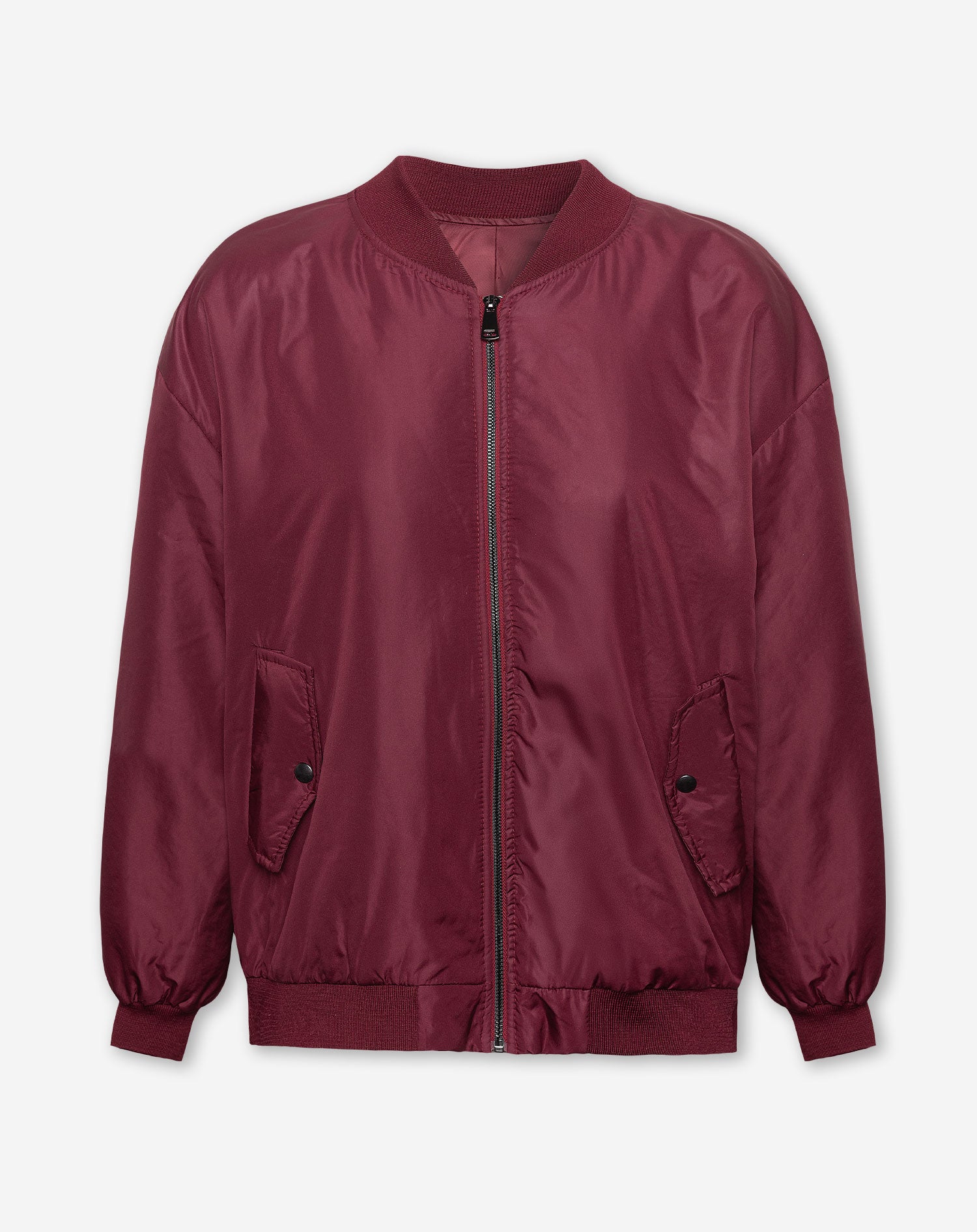 LUCY OVERSIZED BOMBER BURGUNDY