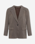 KAYLEE CHECK BLAZER BROWN