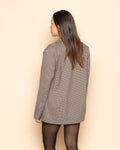 KAYLEE CHECK BLAZER BROWN