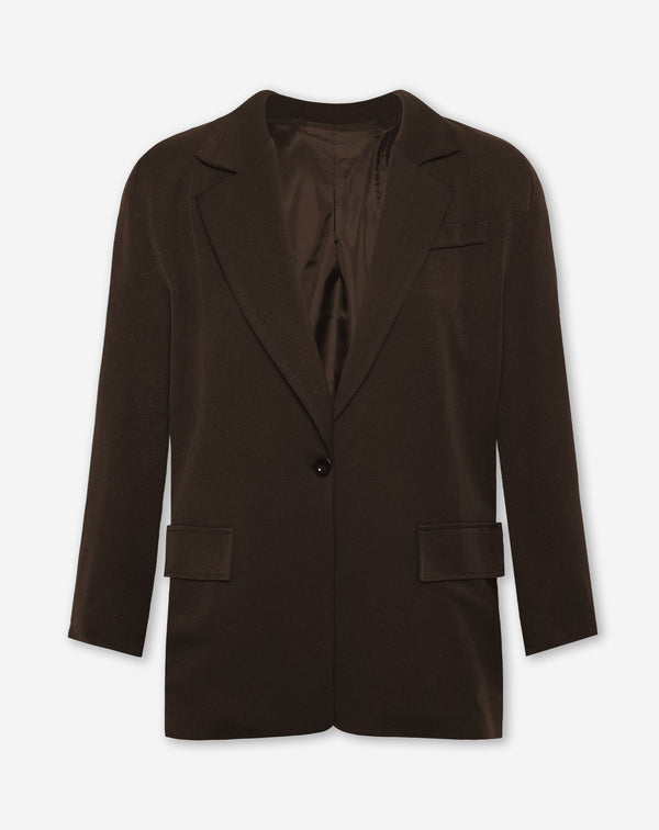 IRIS OVERSIZED BLAZER DONKERBRUIN