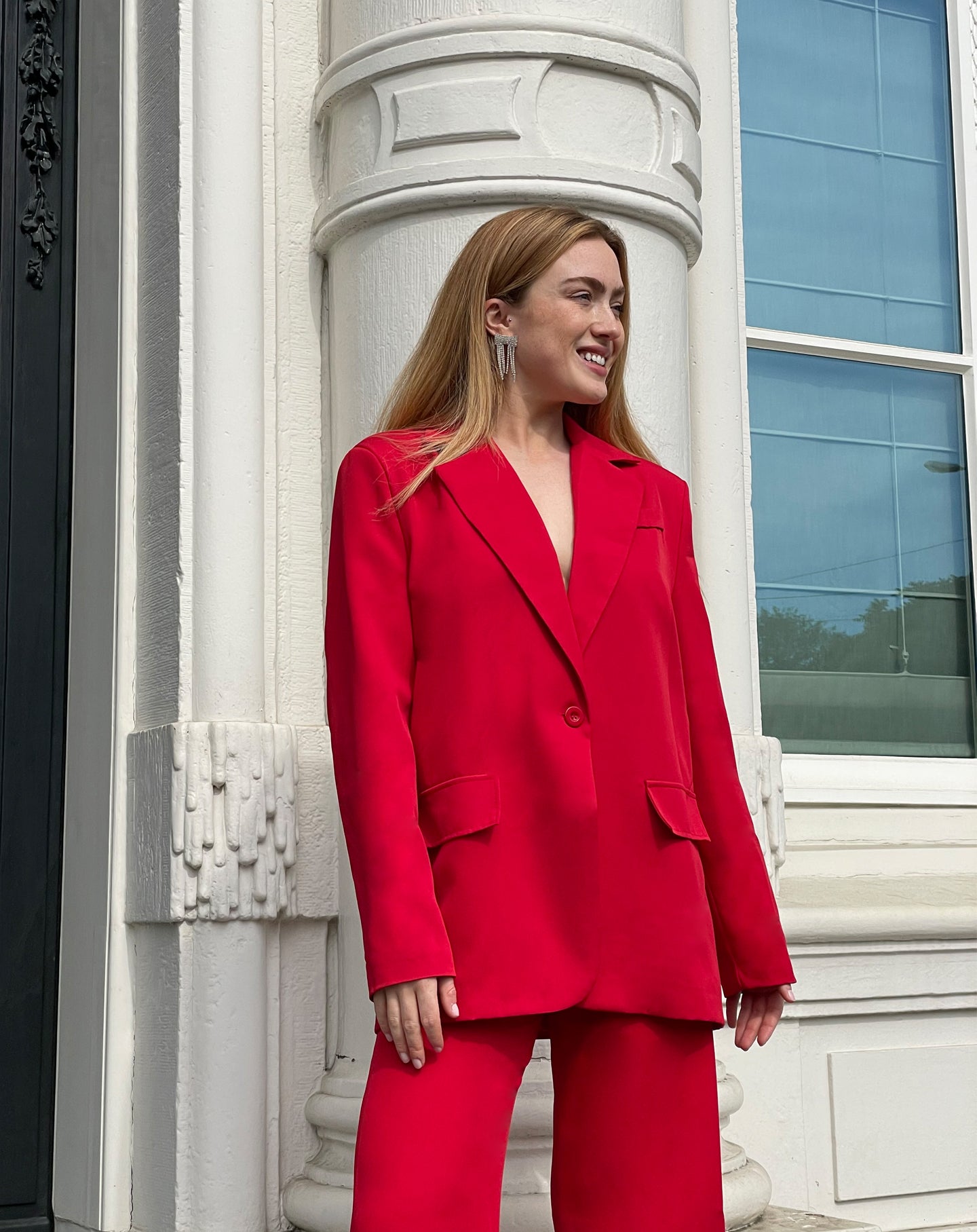 LIZZY OVERSIZED BLAZER RED