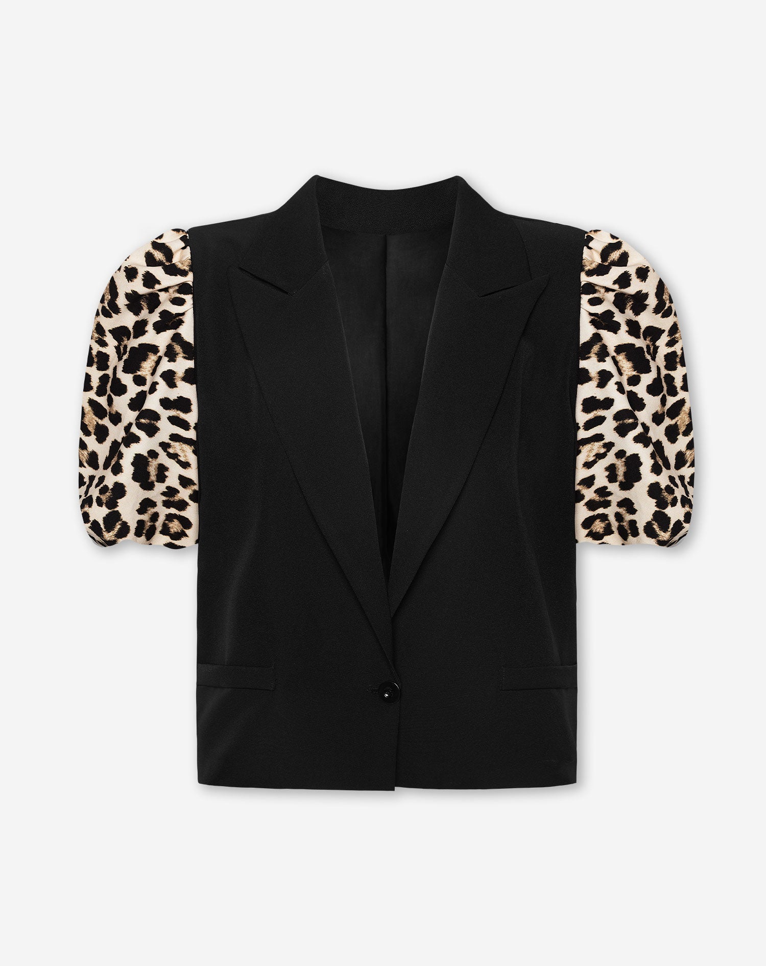 LEO-BLAZER MIT PUFFÄRMELN SCHWARZ