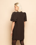 LIZZY PUFF SLEEVE BLAZER DRESS DARK BROWN