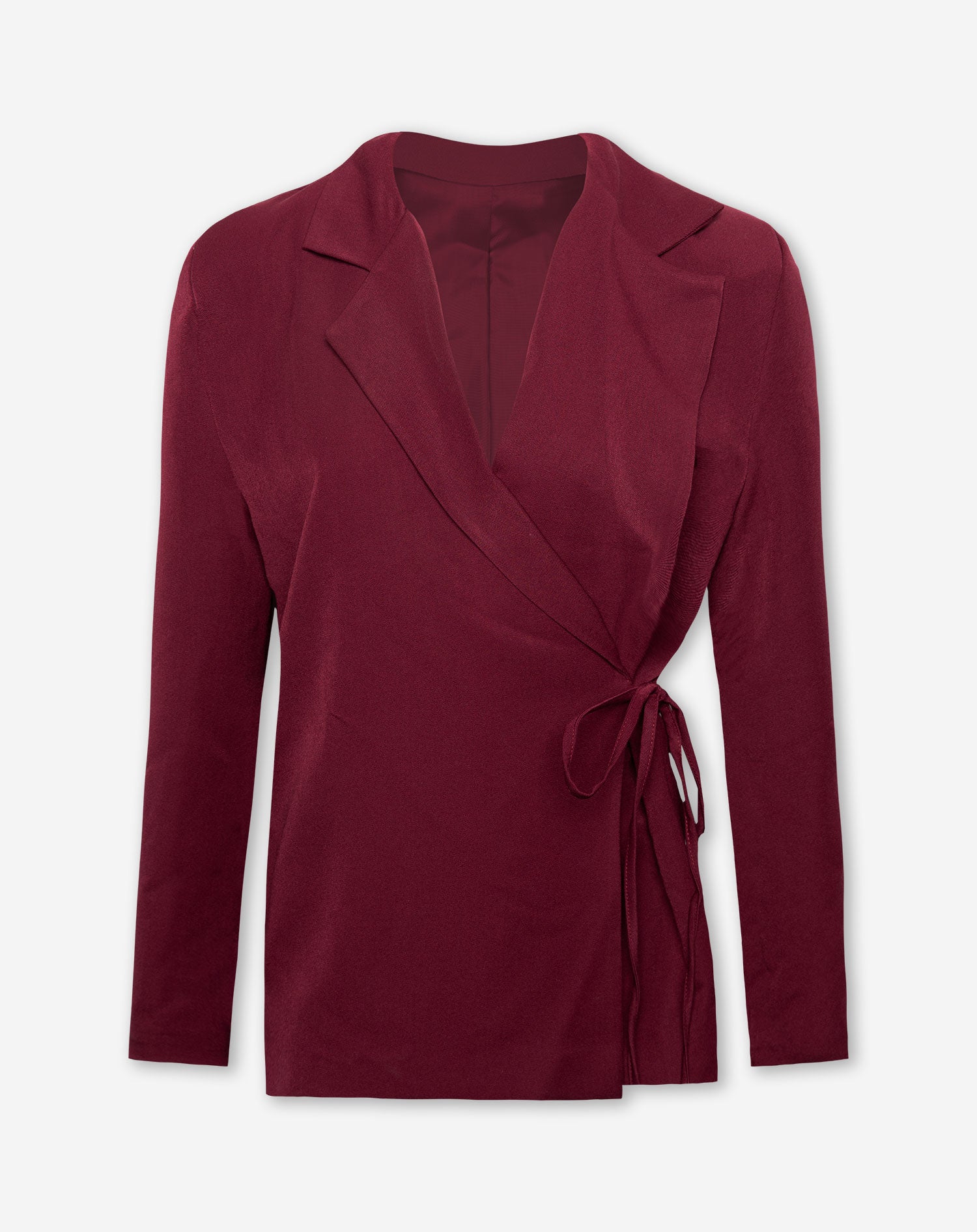 IRIS WRAP UP BLAZER BURGUNDY