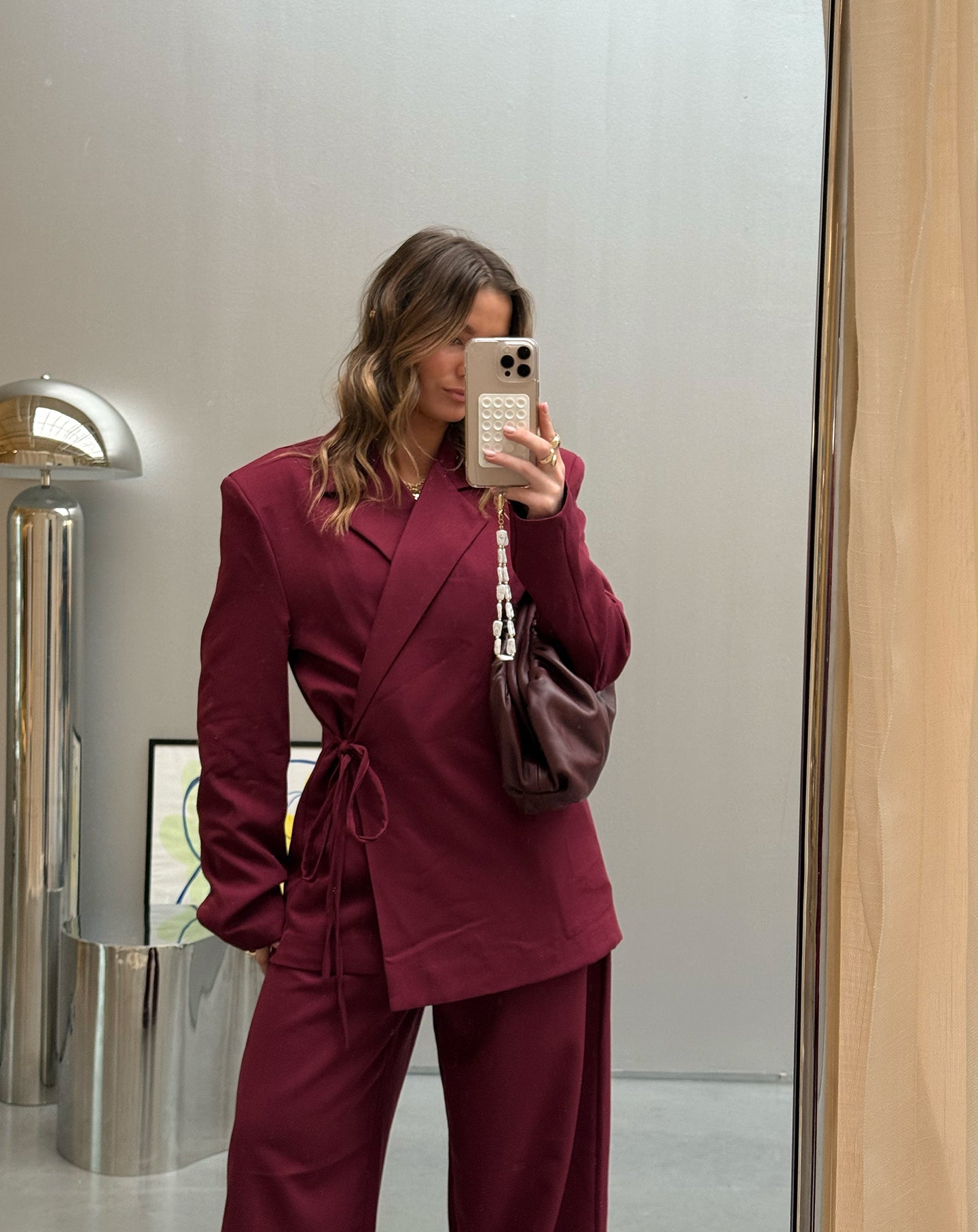 IRIS WRAP UP BLAZER BURGUNDY