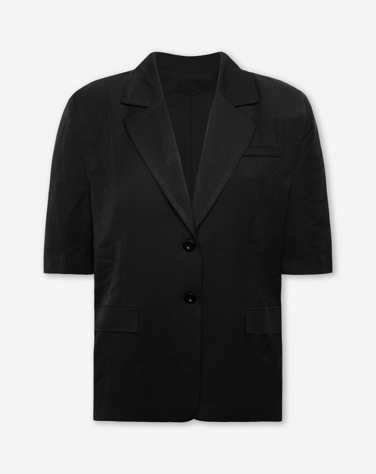 SHORT SLEEVE BLAZER BLACK