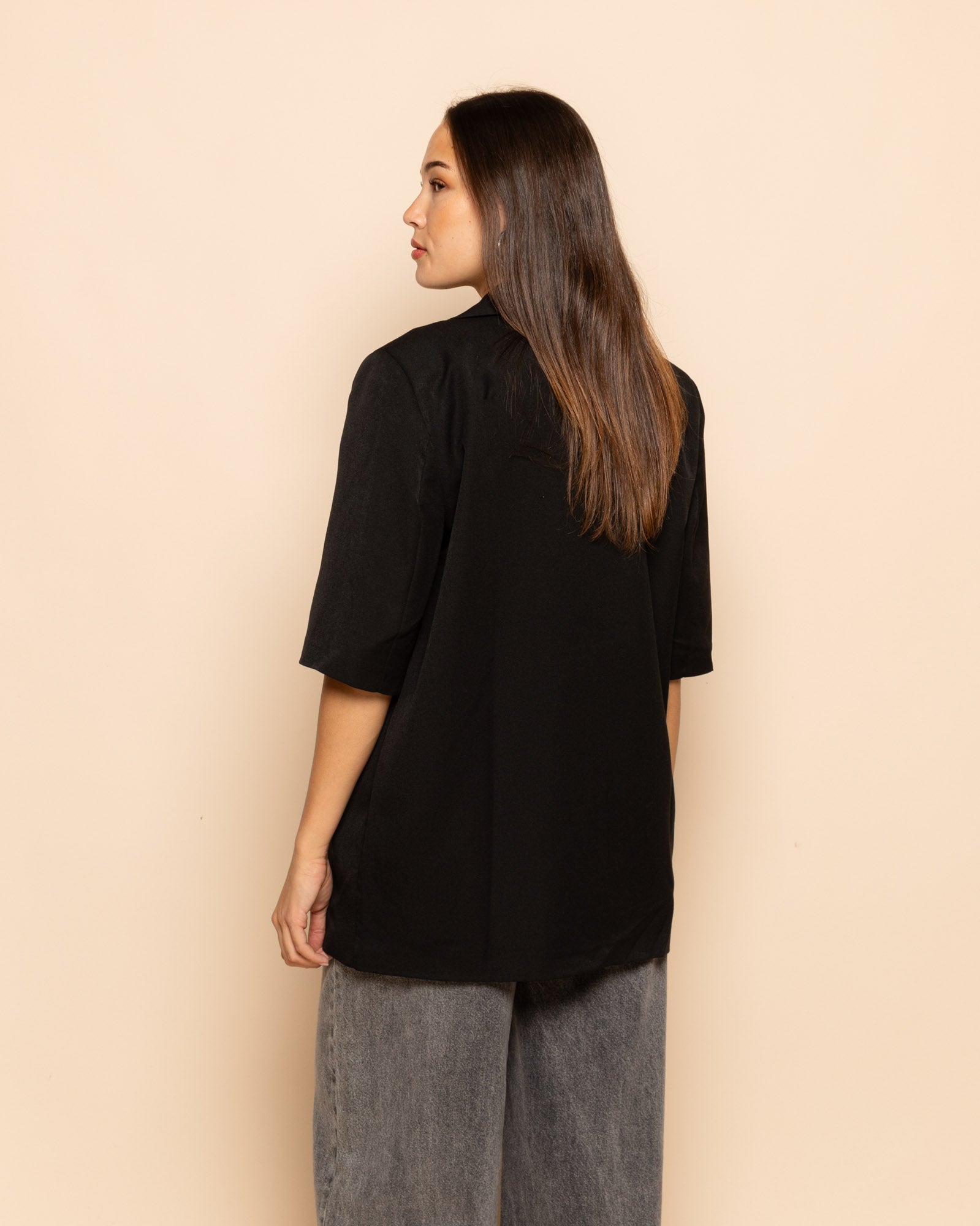 SHORT SLEEVE BLAZER ZWART