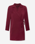 IRIS WRAP UP BLAZER DRESS BURGUNDY