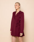 IRIS WRAP UP BLAZER DRESS BURGUNDY