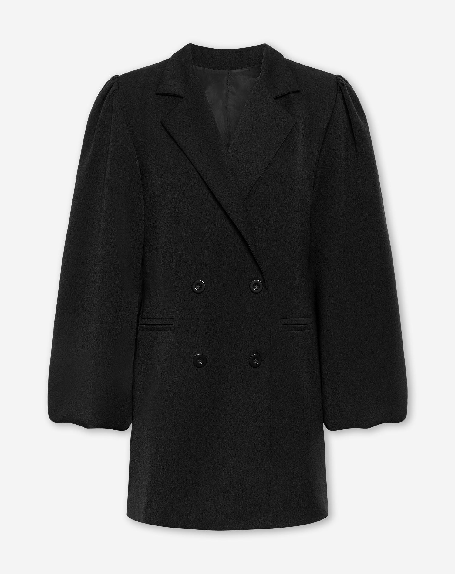 PUFF LONG SLEEVE BLAZER DRESS ZWART