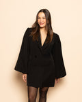 PUFF LONG SLEEVE BLAZER DRESS ZWART