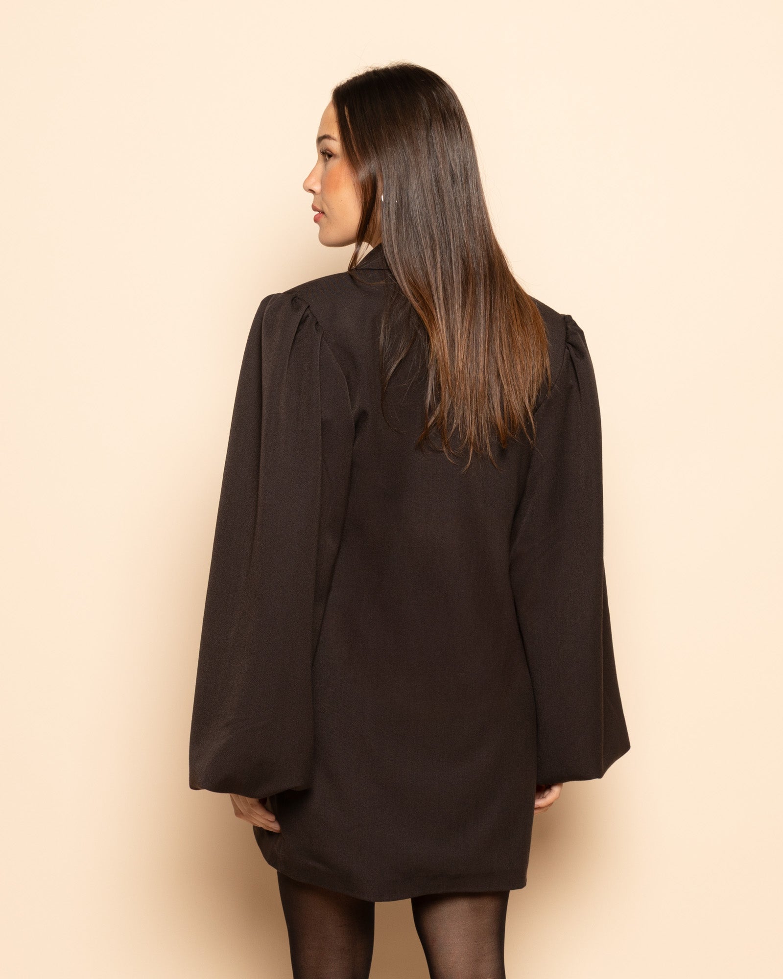 PUFF LONG SLEEVE BLAZER DRESS BRUIN