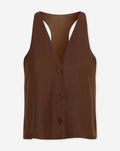 VIVIAN VISCOSE GILET BRUIN