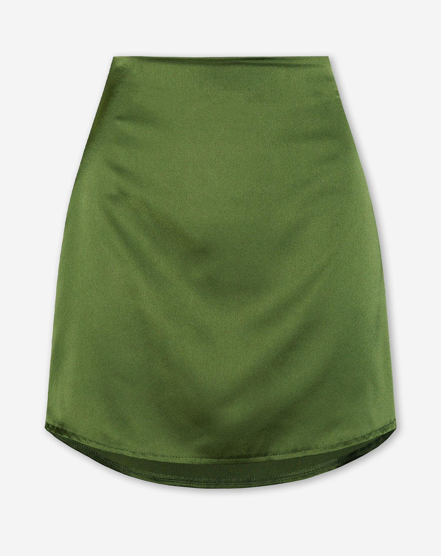 CLAIRE SATIN SKIRT OLIVE