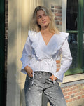 JADE POPLIN RUFFLE TOP WIT