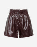 BERTA FAUX LEATHER SHORTS