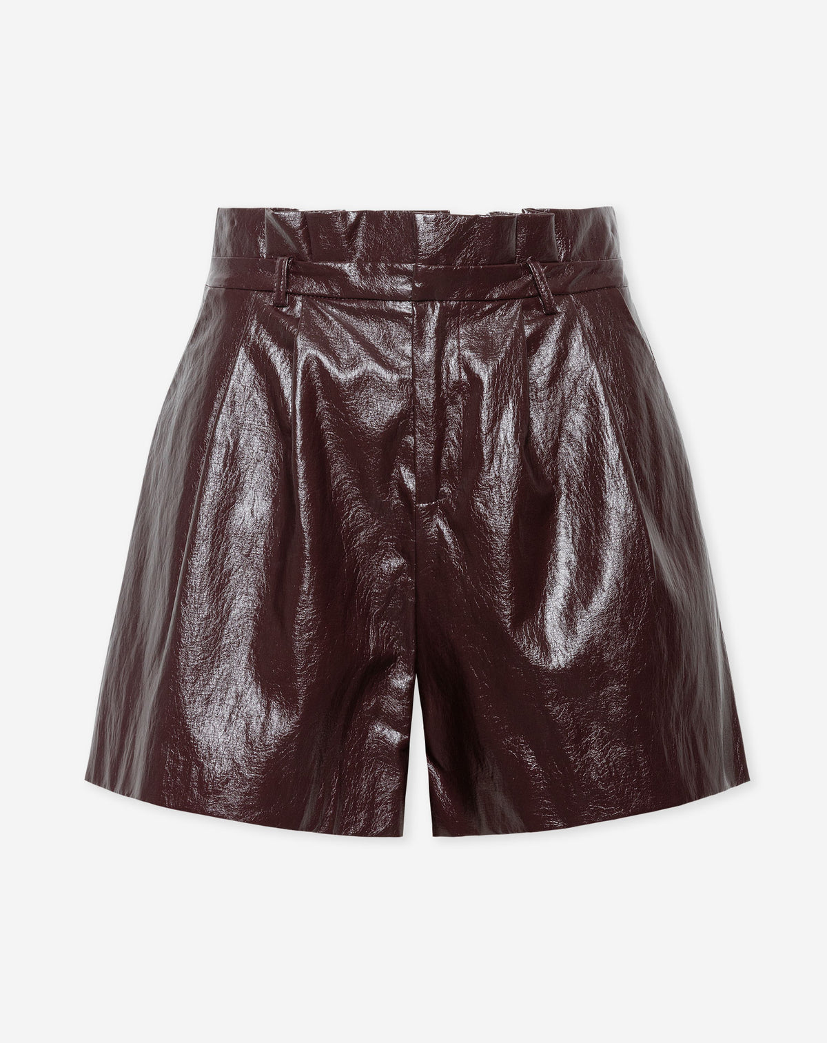 BERTA FAUX LEATHER SHORTS