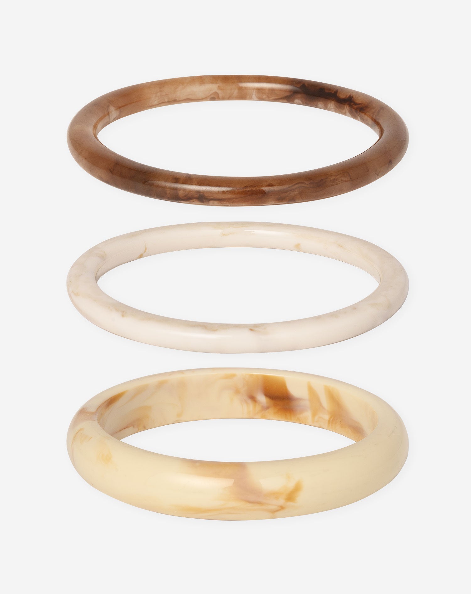 COLORED BANGLE SET BEIGE