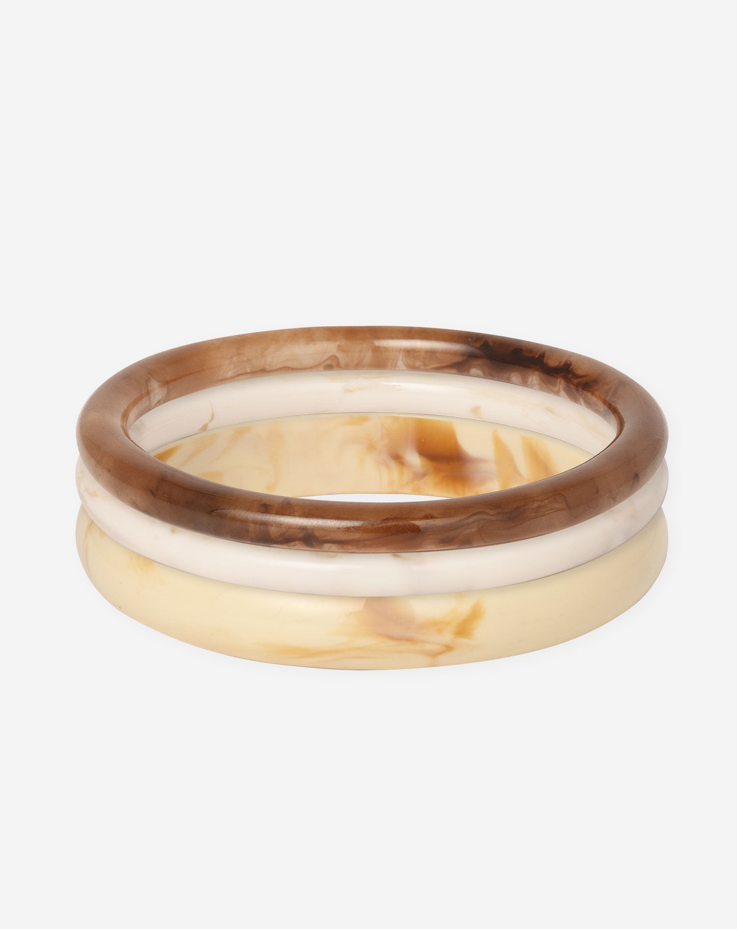COLORED BANGLE SET BEIGE