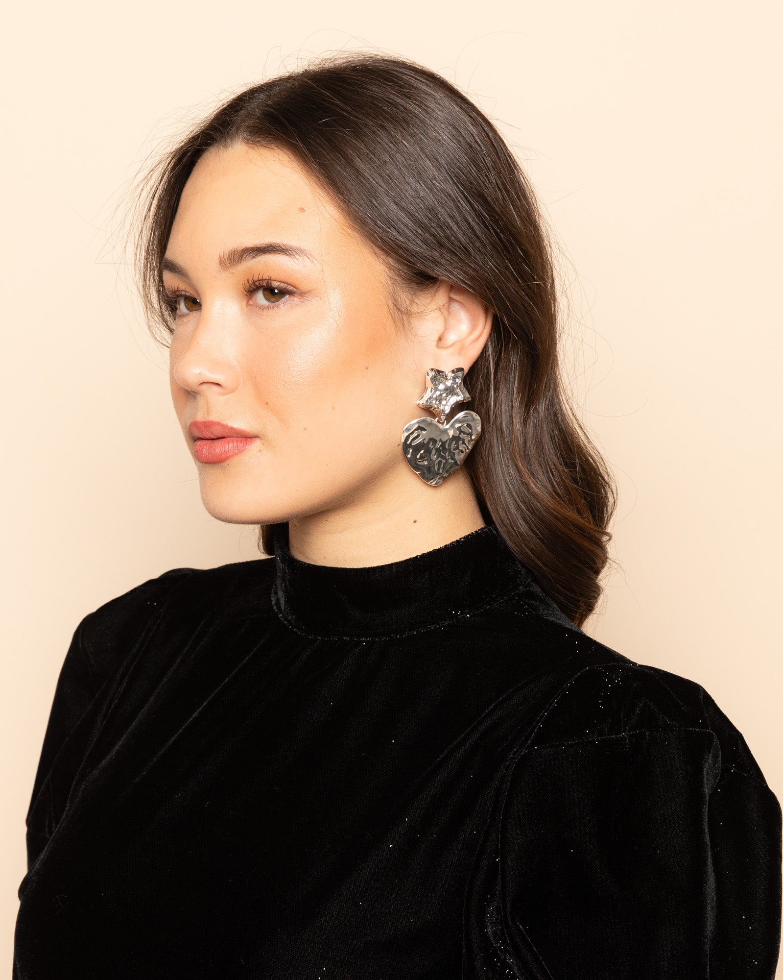 STAR HEART ORGANIC EARRINGS