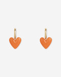 HEART COLORED HOOP EARRINGS ORANJE