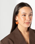 HEART COLORED HOOP EARRINGS ORANJE