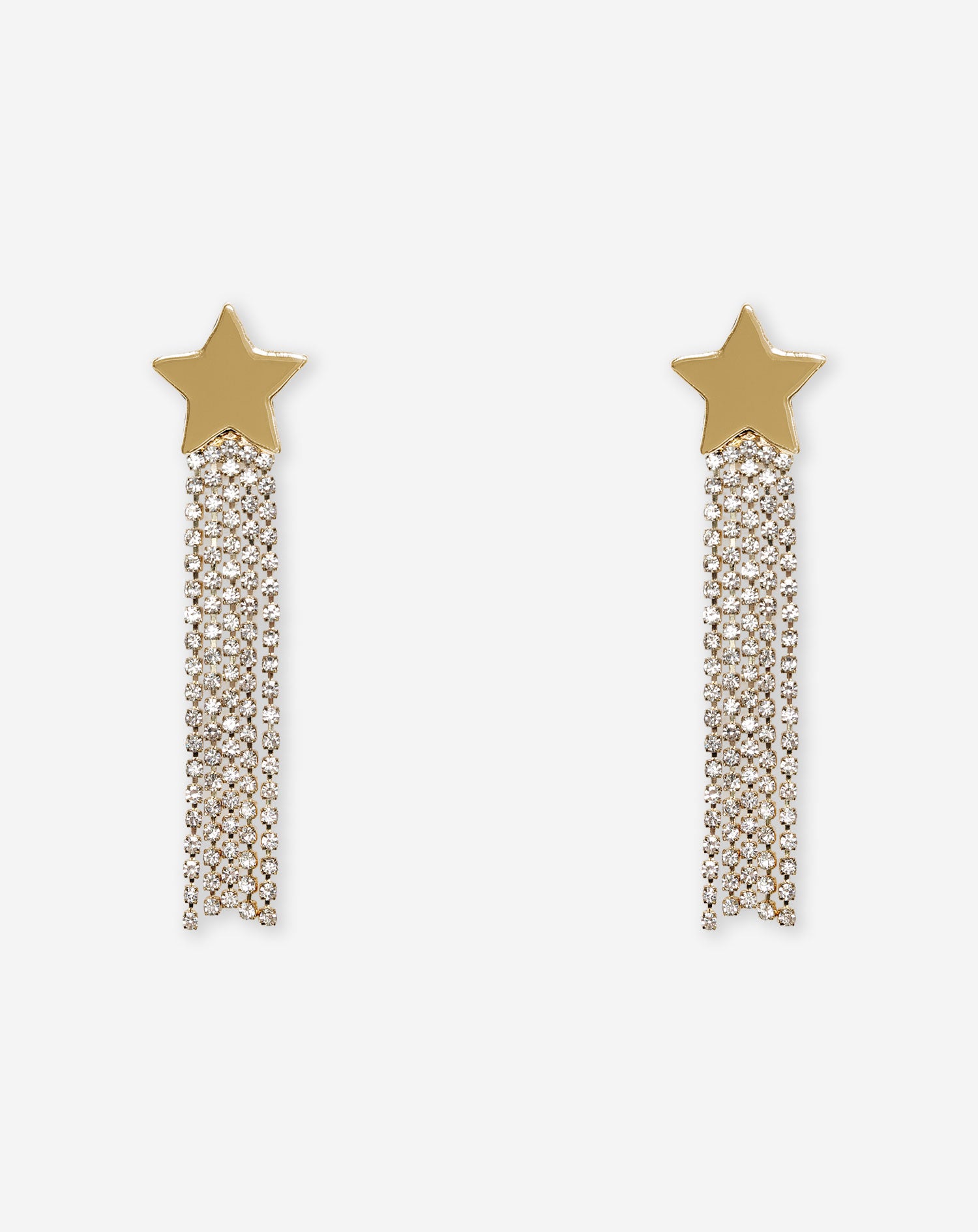 STAR DIAMOND DROP EARRINGS GOLD