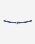 DIAMOND HEART DENIM CHOKER BLUE