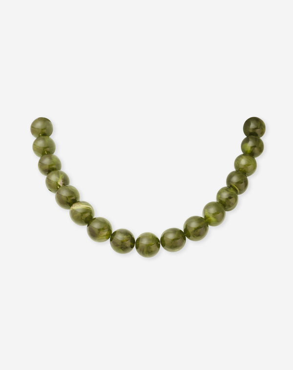 COLORED BEADS NECKLACE OLIJFGROEN