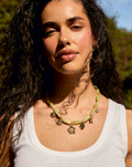 ANOUK CHARM BEADS NECKLACE OLIJFGROEN