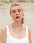 DAIMY BEADS NECKLACE BLUE