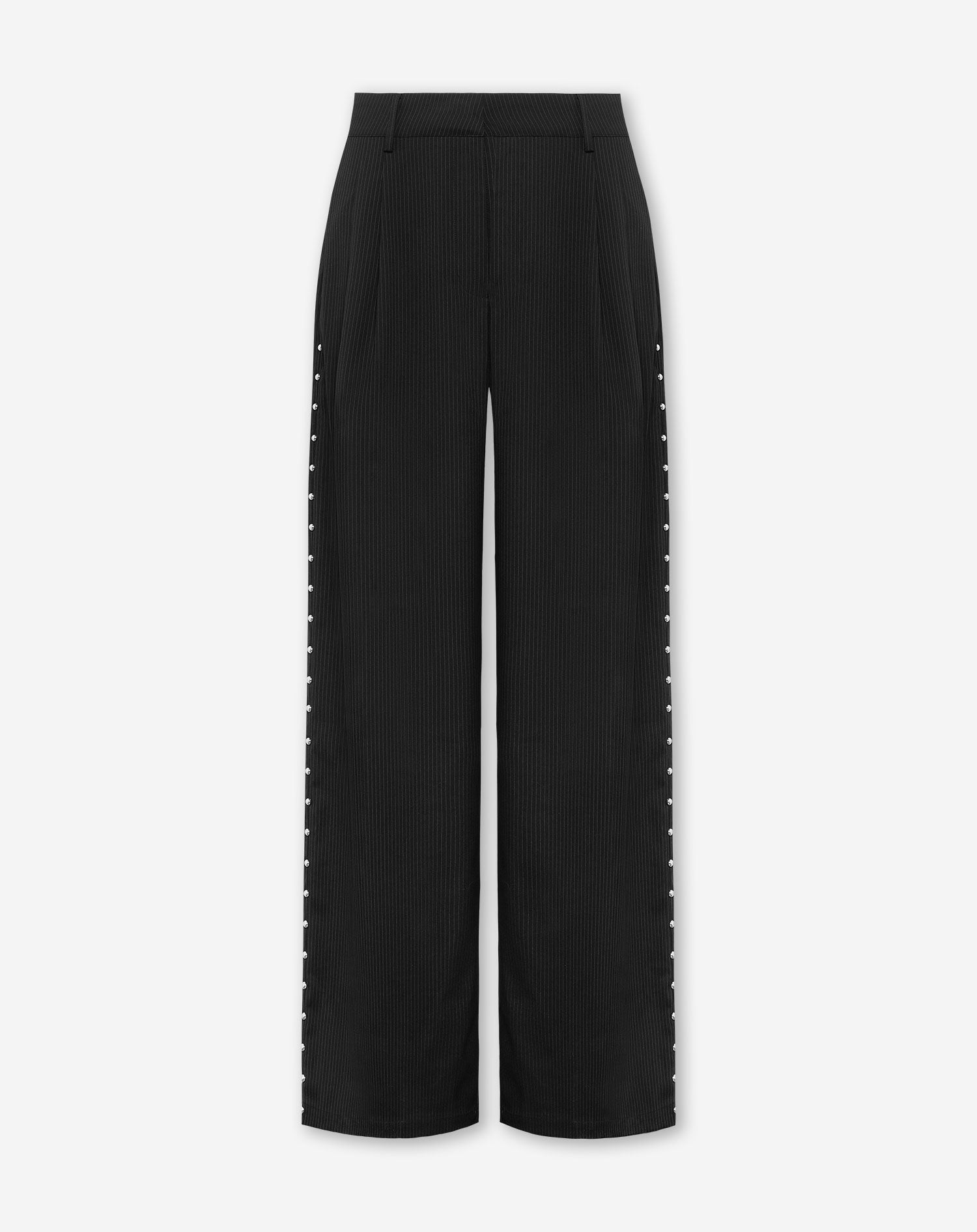 SAAR PINSTRIPE STUD PANTALON ZWART