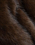FAUX FUR LONG COAT BROWN