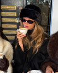 FAUX FUR HAT BLACK