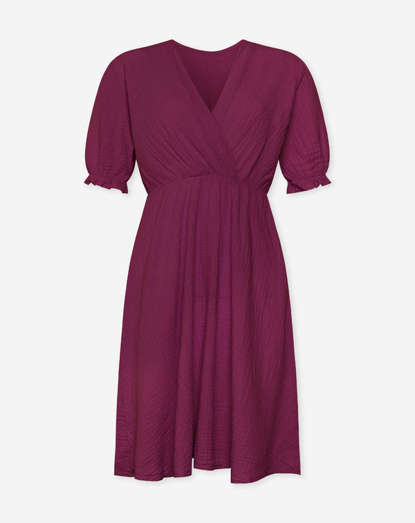 DILA MOUSSELINE DRESS CHERRY
