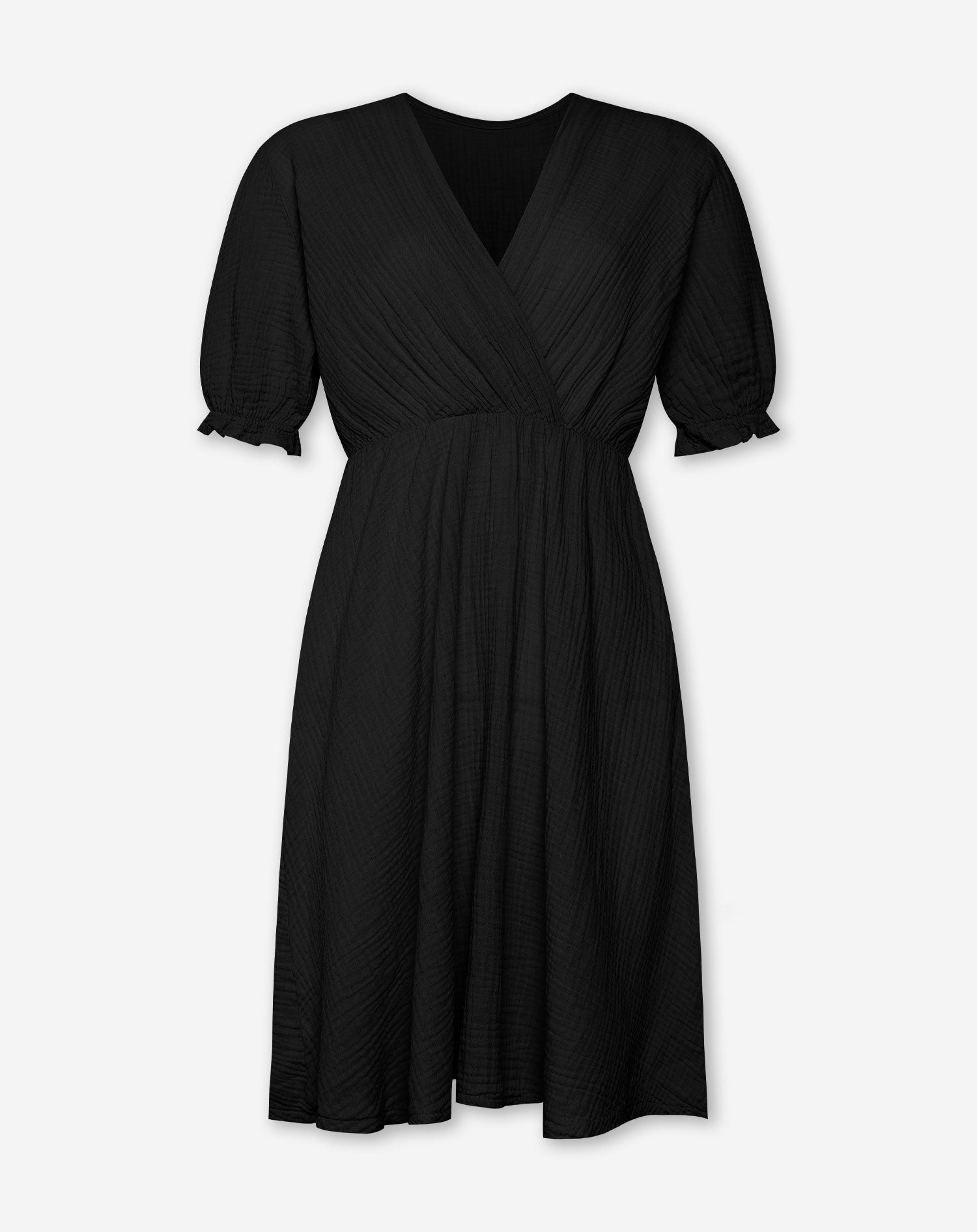 DILA MOUSSELINE DRESS BLACK