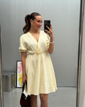 DILA MOUSSELINE DRESS BUTTER YELLOW