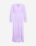 MOUSSELINE MAXI RUFFLE DRESS LILA