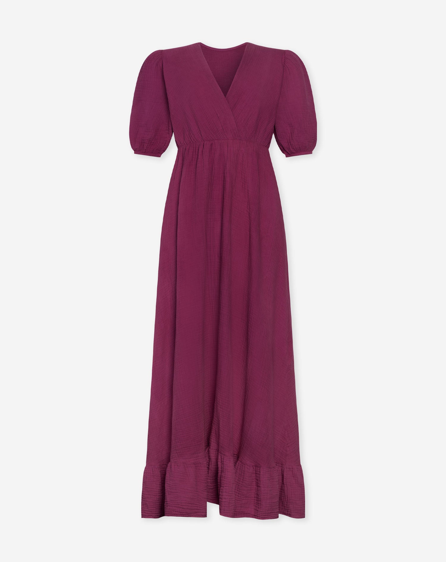 mimi MOUSSELINE MAXI SHORT SLEEVE DRESS CHERRY | Most Wanted